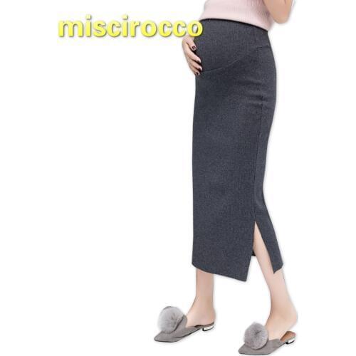 Maternity Clothings Pregnant Women Skirt Autumn and Winter Pregnant Big Elastic Women Skirt Autumn Skirt Stretch Knit
