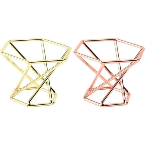 One Piece Metal Display Stand, Crystal Glass Lens Holder, Swirl Leg Makeup Sponge Storage Rack, Home Storage Decoration