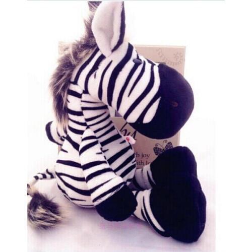 Plush zebra toy lovely cartoon jungle zebra doll soft cute zebra doll gift about 35cm 0490
