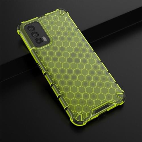 Honeycomb Style Shockproof Coque TPU Frame Bumper Fundas Cover for Realme V15 RealmeV15 5G 6.4 Inch Case Protect Shell Housing