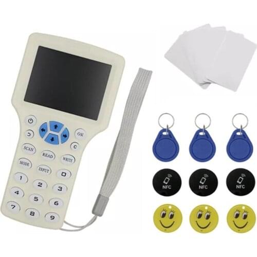 10 IC/ID Frequency RFID Access Control Card Reader NFC Encryption Card Writer UID Chip Duplicator Smart Key Copier