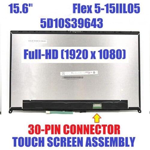 15.6" FHD Touch Screen Assembly For Lenovo Flex 5-15IIL05 Laptop (Ideapad) - Type 81X3 5D10S39643
