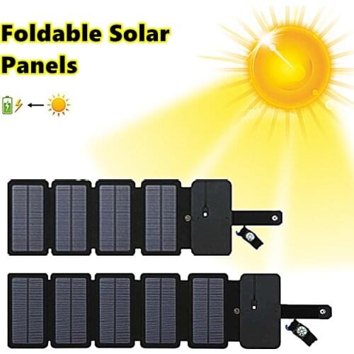 Solar charging Folding Solar Cells Charger 5V USB Output Outdoor charging Portable Solar Panels for Electronic equipment sports