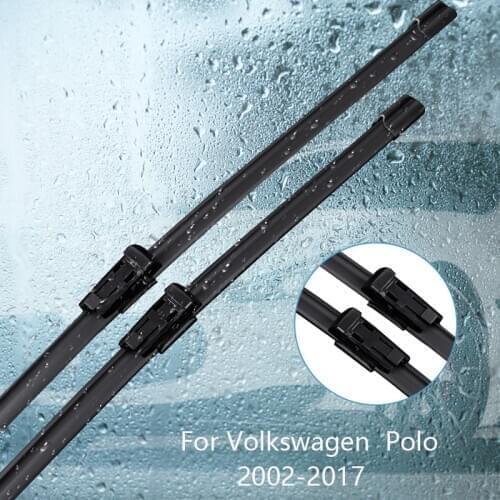 Wipers Blade For Volkswagen Polo Hatchback MK4 MK5 2002 2003 2004 2005-2017 Car Accessories For Auto Rubber Windscreen Wiper