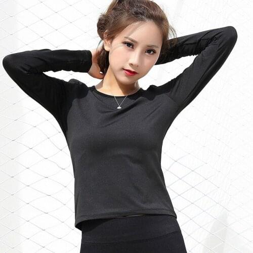 New Womens Sports Top Four Seasons Leisure T-Shirt Beauty Back Top Quick-Drying Breathable Slim Yoga Workout Clothes