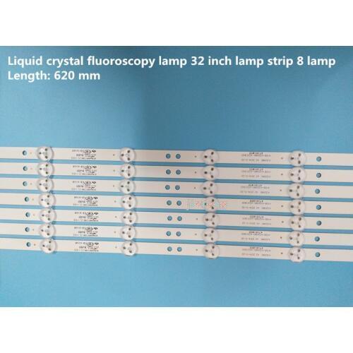 4pcs x 32 inch LED TV Backlight Strips 4708-K320WD-A2213K01 for 32'' TCL LE32D59 & for Philips 32PFL3045 8-LEDs 620mm