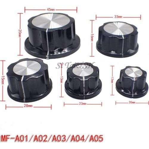 5Pcs MF-A01 MF-A02 MF-A03 MF-A04 MF-A05 Potentiometer Knob WH118/WX050 Rotary Switch Electronic 6mm