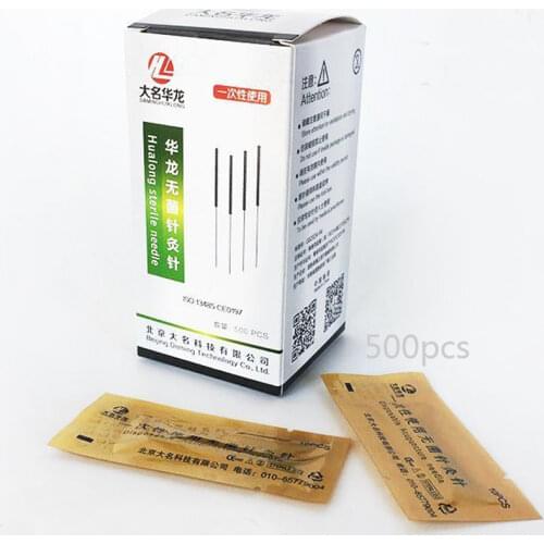 500 disposable acupuncture needle aseptic small packaging 50*10pcs Korea flat handle