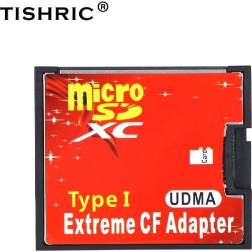 TISHRIC Micro SD TF to CF Card Adapter For MicroSD/HC to Compact Flash Type I Memory Card Reader Converter For Camera