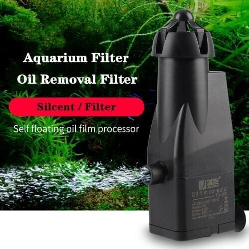 Aquarium Mini Internal Protein Skimmer 5W Oil Film Processor Oil Removal Filter For Nano Tanks Fish Tank Filter