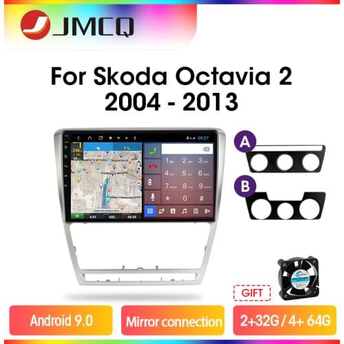 JMCQ Mirror connection Android 9.0 Car Radio For SKODA Octavia 2 2008-2013 A5 Multimedia Video Player 2 din DSP GPS Navigation