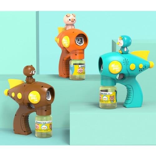 New Cute Animals Automatic Bubble Gun Machine Soap Bubble Blower Music Outdoor Kids Child juguetes brinquedos Toy For Kids