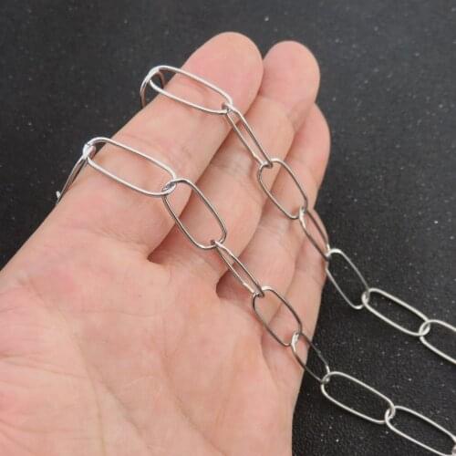 1*8*20mm Strong Stainless Steel Big O link Chain For Man Titanium Chain Fashion Jewelry
