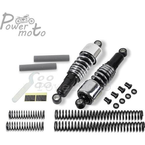 For Harley Dyna FXD FXDS Super Glide Custom 1991-2005 Black Chrome Motorcycle Slammer Shock Absorbers Fork Springs Lowering Kit