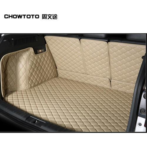 CHOWTOTO AA Special Luggage Mats For Cadillac SRX Durable Waterproof Leather Trunk Mats For SRX