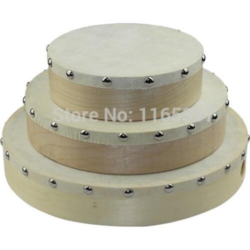 Free ship fine quality children kids Wooden wood skin percussion hand drum musical instrument music early development