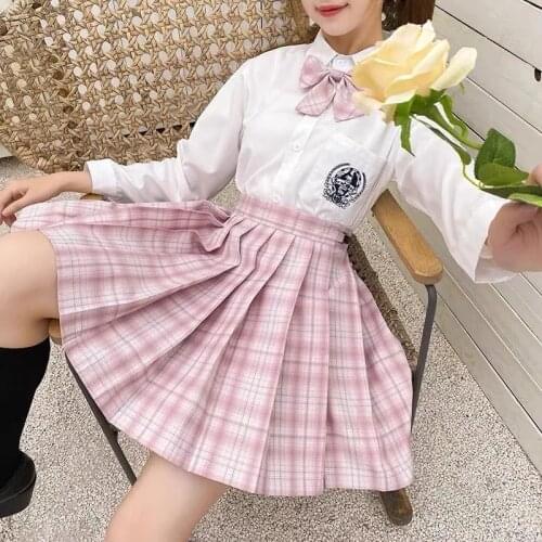 HYNOATH Summer JK Plaid Skirt Harajuku Gothic Fashion High Waisted Kawaii Dance Ladies Sweet Plaid Mini Pleated Skirts Women Y2k