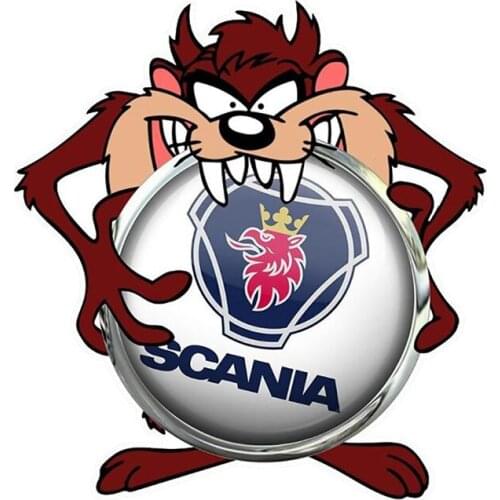 Hot 13cm for SCANIA Taz Sticker Funny Laptop Decal Car Sticker DIY Auto Bumper Trunk Waterproof Decoration Car Accessories