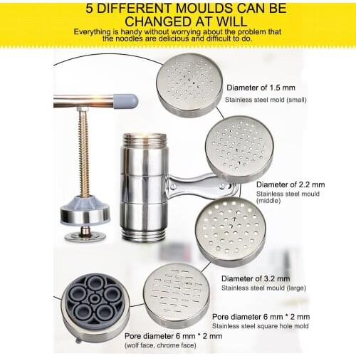 Pasta Machine Stainless Steel Noodle Maker Press Pasta Machine Kitchen Pressing Spaghetti Crank Cutting Noodle Maker Tools