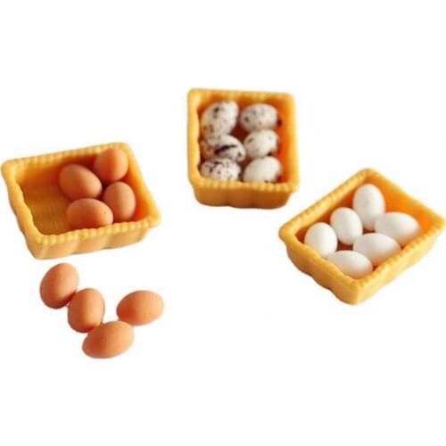Miniature Food Toy Life Scene Boxed Egg Model Set Dollhouse Decoration Accessory
