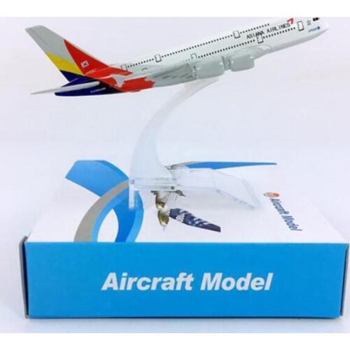 14CM 1:400 Korea ASIANA airlines Airbus model A380 Alloy collectible display toy airplane aircraft model collection kids toy