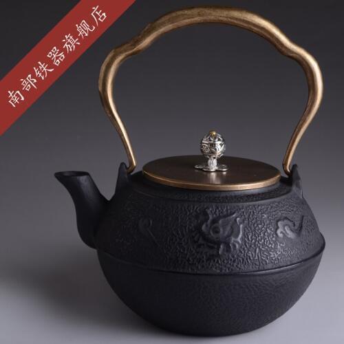 Genuine Cast Iron Teapot Japanese Tea Pot Set Tetsubin Kettle Drinkware 1200ml Cooking Kitchen Tools Kung Fu Infusers Boil Water