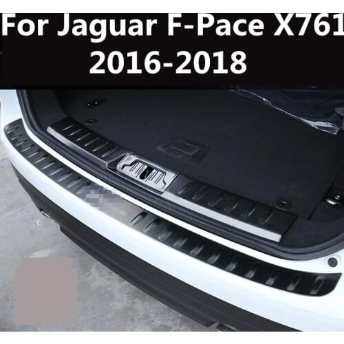 Stainless steel Exterior Interior Rear Trunk Bumper Scuff Plate Door Sill For Jaguar F-Pace F pace fpace X761 2016-2018