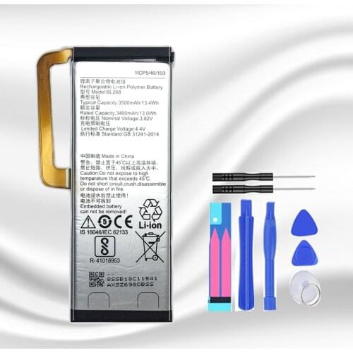 New LEHEHE Battery BL268 For Lenovo ZUK Z2 3500mAh Mobile Phone replacement High Quality Battery with tools Gifts