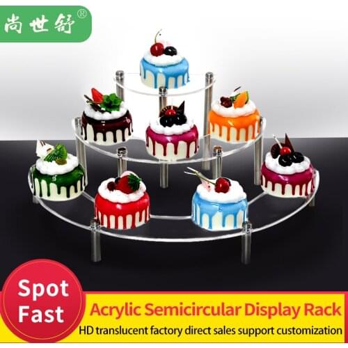 Transparent Removable Acrylic Cake Display Stand for Party Round Cupcake Holder Bakeware Wedding Birthday Party Decoration