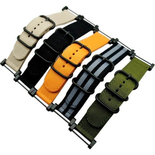 Watch Band Strap Nylon Zulu Watchband 24MM +1 set Adapters +Tools 5 Color Quick Drying For Suunto Core Series Traverse Watchband