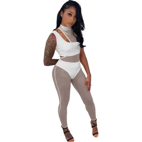 Sexy Sheer Mesh Jumpsuit 3 Piece Set Womens Summer Irregular One Shoulder Crop Top Mini Shorts Bodycon Club Set Women Outfits