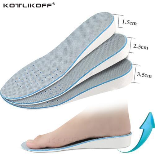 Height increase insoles shock absorption buffer Elevator insoles 1.5-3.5 cm up invisiable Cushion Height Lift Shoe Heel Insert