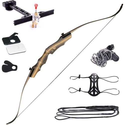 62" Traditional Wooden Archery Takedown Recurve Bow Ranger for Hunting and 3D Hunting Right Hand & Left Hand 25lbs-55lbs