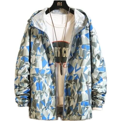 Men Women Hooded Jackets Causal WindbreakerBasic Jackets Coats Zipper Lightweight Jackets Skin Windbreaker Sun-Protective Jacket