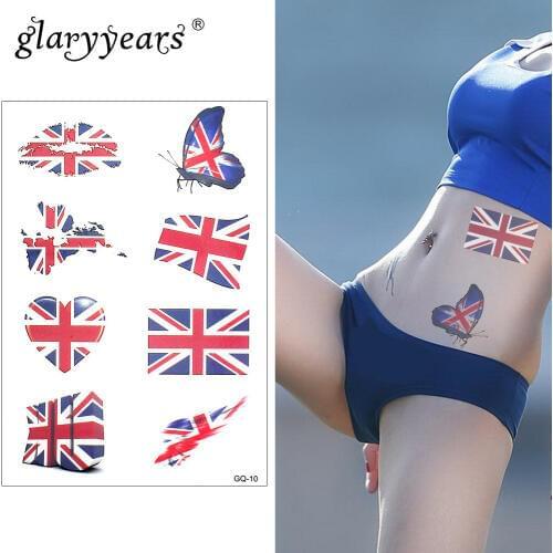 Glaryyears 15*21cm Temporary Tattoo Sticker Letter Fake Tatoo Banner Flash Tatto Waterproof Small Body Art Men Women A5-GQ-10