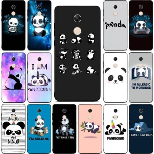 YNDFCNB Panda Phone Case for Redmi Note 4 5 6 8 9 pro Max 4X 5A 9S case