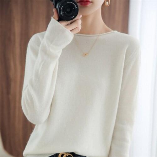 KOIJINSKY 2021 pure wool womens round neck curled autumn and winter new sweater