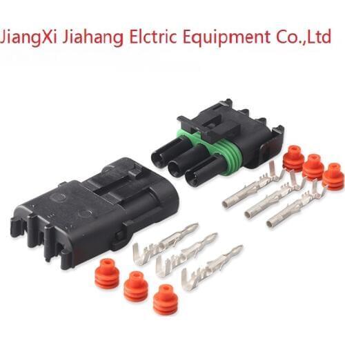 12010717 12015793 Free shipping 200sets DJ3031Y-2.5-11/21 3Pin AMP Car Electrical Wire Connectors for VW,BMW,Audi,Toyota