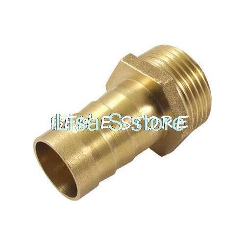 25.7mm Thread 18.7mm Air Hose Barb Fitting Straight Brass Coupling Adapter