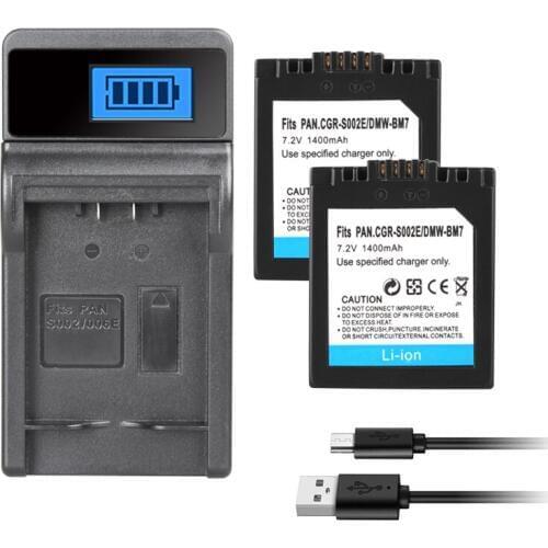 Battery CGA S002E For Panasonic DMC-FZ1 DMC-FZ10 DMC-FZ10EG-K DMC-FZ3B Batteries CGA-S002 1400mAh