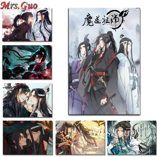 Full 5D DIY Diamond Painting Mo Dao Zu Shi Anime 3D Diamond Embroidery Cross Stitch Mosaic Rhinestone Christmas Home Decor Gift