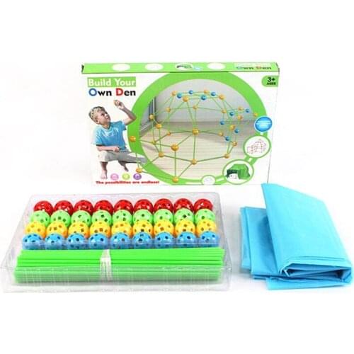 Kids tents toys Construction Fort Building Castles Tunnels Tents Kit DIY Magination Cultivation Play House Tent Set With cloth