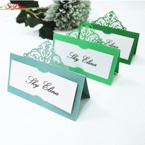 Hot Laser Cut Table Name Card Seat Card Retro hollow Wedding Table Decoration Birthday Party Supplies Place Card 6Z-SH873