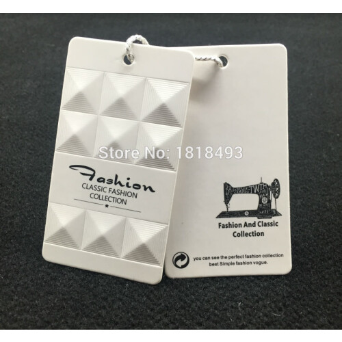 Customized top quality clothing embossed tags/garment shape cutting paper tag printing/clothing label/main label 1000 pcs a lot
