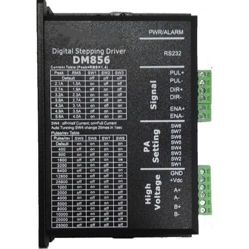 DM856 Stepper Motor Controller Original 57 86 Digital Stepper Motor Driver 20-80 Vdc 1A to 5.6A For Leadshine NEMA23 NEMA34
