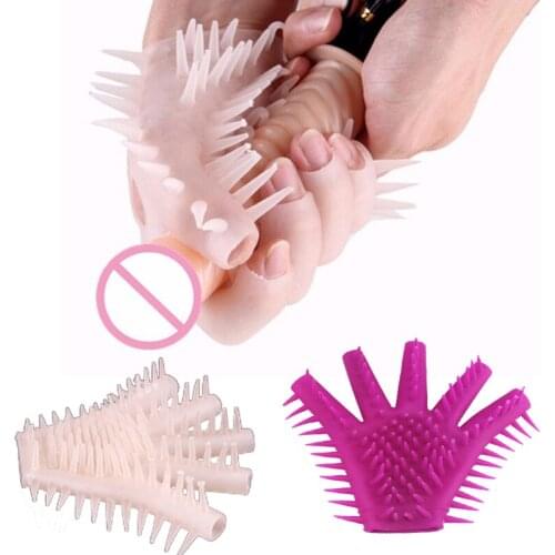 Male Masturbation Penis Friction Sexual Delay Sexy Spike Gloves Sex Toys For Men Flirting Adult Game Penis Rubbing Orgasm BDSM