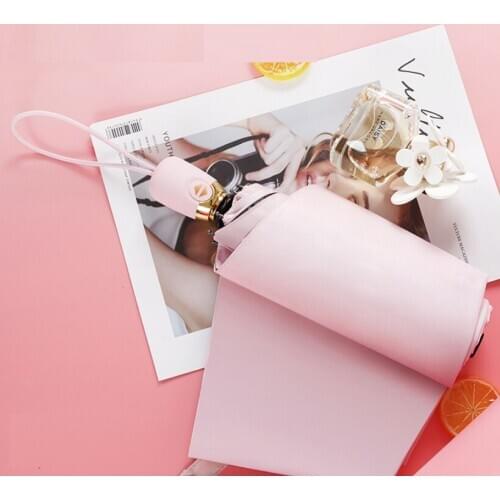 Man Lady Rainy Eight Ribs Anti Uv Three FlodingUmbrella Automatic Umbrella UVF50