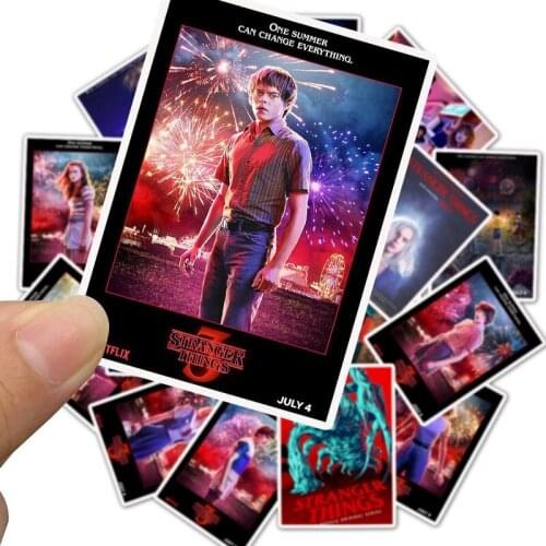 25 Pcs Stranger Things 3 Stickers On the Laptop Skateboard Motorcycle Skate Car Anime Stickers