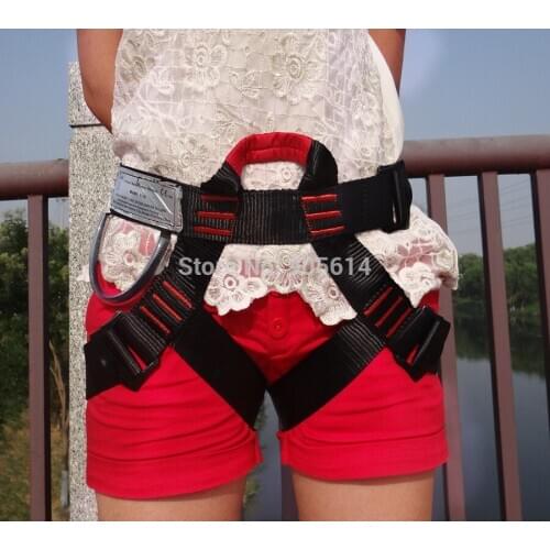 Outdoor Mountaineering Rock Climbing Sit Harness Safety Seat Belt Rappelling CE