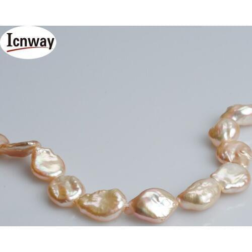 Natural AA reborn keshi pink Freshwater Pearl 10*15mm 15inches DIY necklace bracelet earring FreeShipping Wholesale